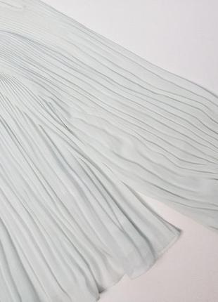 Нежно мятная свободная плиссированная блуза zara6 фото