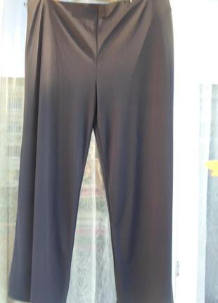 Класні брюки темно-сині з струмує тканини поліестер/ 56-58-60р. dunnes stores1 фото