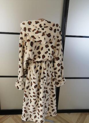 Женский махровый халат леопард,
в наличии размеры5 фото