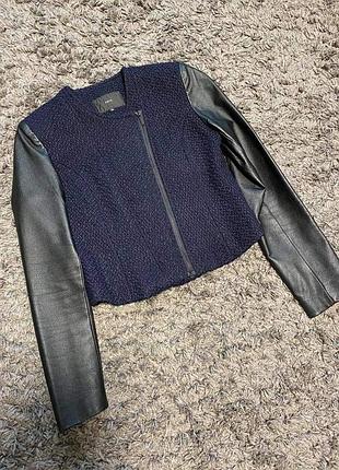 Курточка косуха zero, шкіра/шерсть