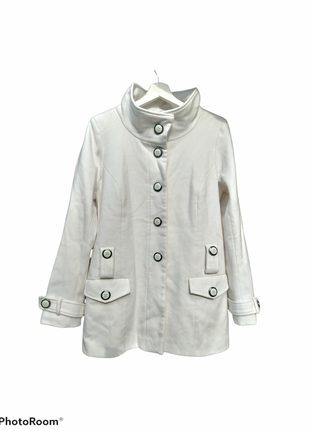Полупальто, білосніжне коротке пальто, на стійці savida1 фото