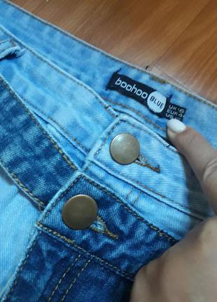 Трендовые джинсы с высокой посадкой и двойным поясом8 фото