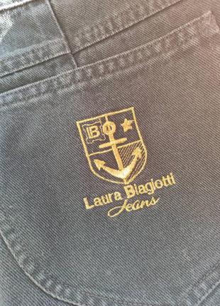 Бермуды шорты капри бриджи винтаж джинсовые деним высокая посадка талия laura biagiotti6 фото