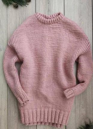 Комплект свитер и хомут в стиле оверсайз из натуральной наппы3 фото