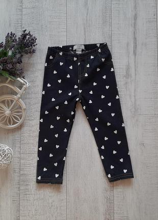 1/5-2 года джегинсы в сердечки primark