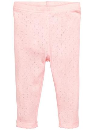 Класні натуральні легінси з ажурного трикотажу h&m