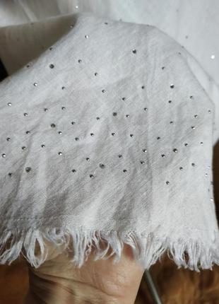 Белая юбка лён тонкая mark and spencer3 фото