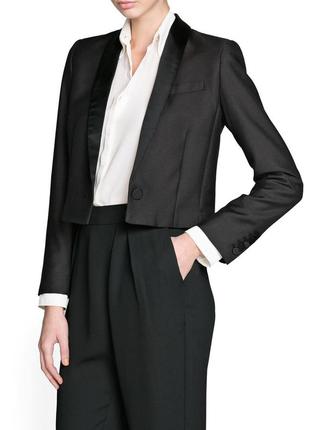 Блейзер с шелковыми лацканами mango / m / l