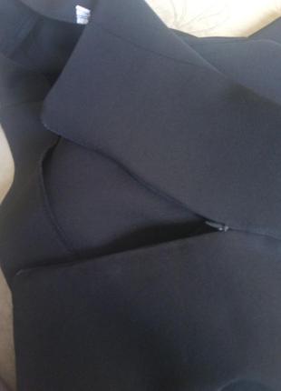 Жіночий чорний костюм з мереживом, кофта баска з брюками8 фото
