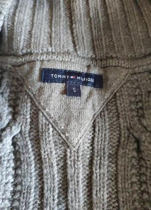 Серый вязаный жилет косы tommy hilfiger оригинал шерсть5 фото