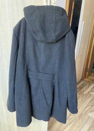 Женское чёрное пальто4 фото
