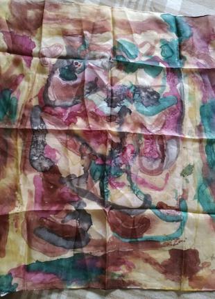 Arty's красочный шелковый платок ручной работы