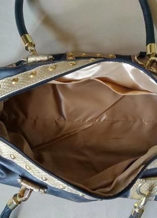 Кожаная сумка на плечо made in italy6 фото