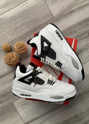 Air jordan retro 4 white5 фото