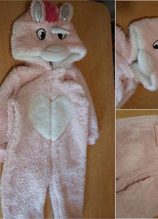 Primark чоловічок ( ромпер ) махровий единорожка 1-1,5 року чоловічок