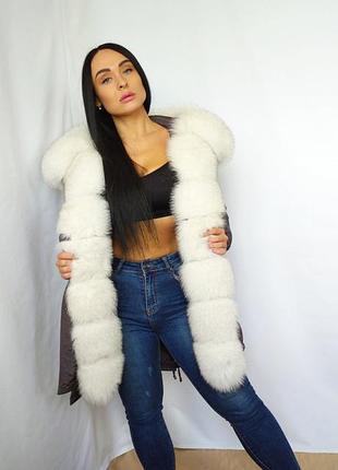 Парка с натуральным мехом