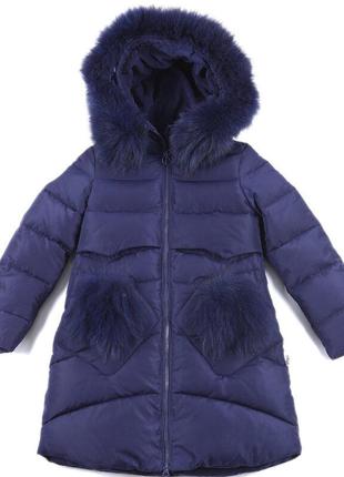 Зимняя теплая куртка пальто kiko кико 128 134 8-9 флис
