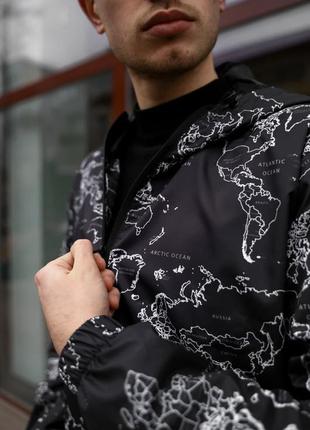 Мужская ветровка карта black (арт. 198)