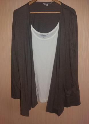 Кофта накидка з майкою 54 розміру