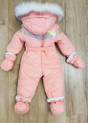 Зиний конверт комбенизон для дівчинки2 фото