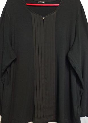 Черная  свободного  кроя блуза  54 -56 размера.4 фото