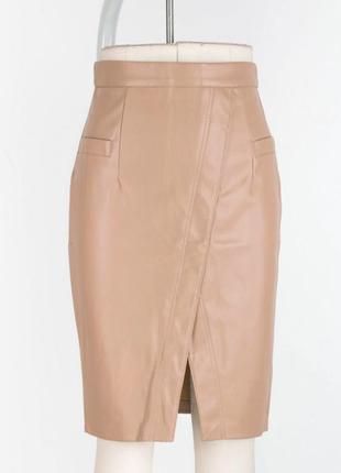 Женская юбка из эко-кожи мидм2 фото