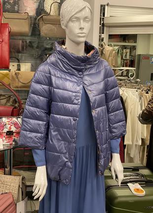 Куртка стограммовка двусторонняя куртка итальянская голубая куртка стеганая куртка жіноча5 фото