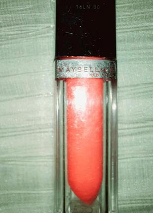 Жидкая помада maybelline сolor elixir, 400 alluring coral3 фото