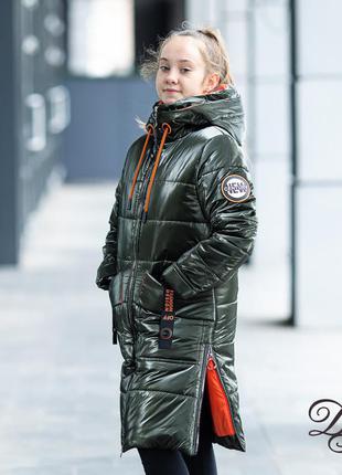 Зимняя куртка пальто для девочки2 фото