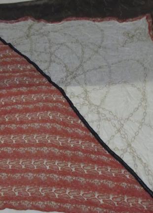 Красивый большой легкий шелковый платок .3 фото