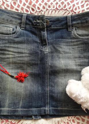 Джинсовая мини юбка miss poem синяя короткая юбка1 фото
