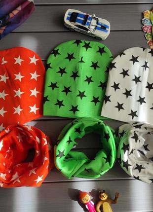 Детские наборы. шапка и хомутик.