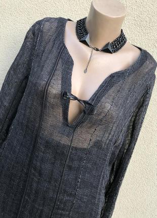 Чёрная блуза,туника,пляжное платье,этно бохо стиль,премиум бренд,,sulu kerstin bernecker8 фото