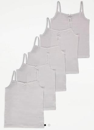 Майка біла тонкі брительки george р. 128/134см