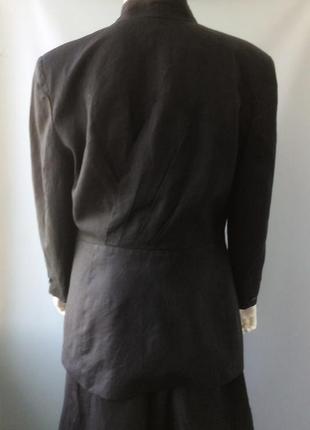 Винтажный льняной пиджак бренда march италия, рукав 3/4 (55см)2 фото