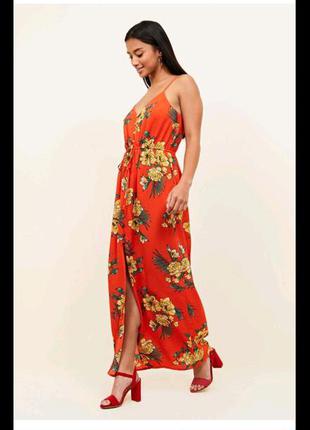 Красиве червоне плаття халат в підлогу 👍