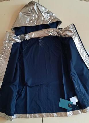 Легкая куртка ветровка tchibo германия 146-176 см 10-14 лет металик серебро5 фото