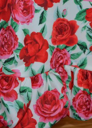 Роскошное новое платье в розы asos design! роскошный принт!6 фото