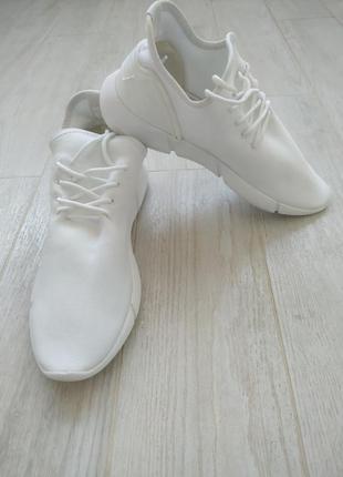 Лёгкие белые мужские тканевые кроссовки asos3 фото