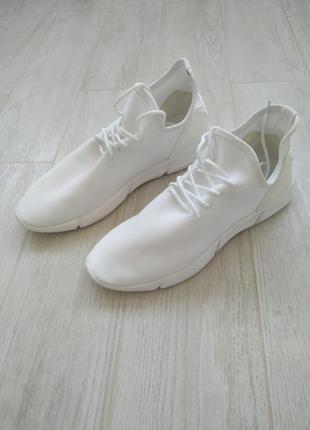 Лёгкие белые мужские тканевые кроссовки asos2 фото