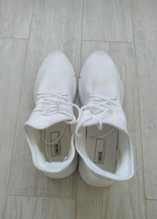 Лёгкие белые мужские тканевые кроссовки asos4 фото