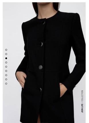 Длинный ,чёрный,приталенный блейзер ,пиджак из новой коллекции zara размер xl2 фото