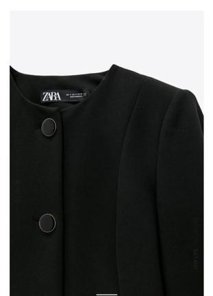 Длинный ,чёрный,приталенный блейзер ,пиджак из новой коллекции zara размер xl5 фото