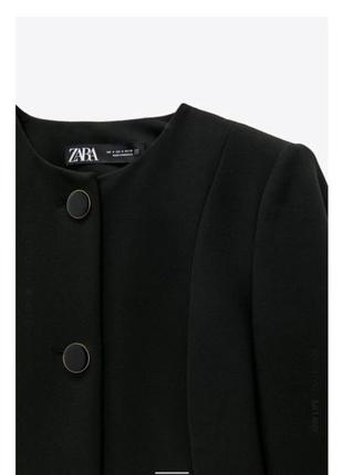 Довгий ,чорний,приталений блейзер ,піджак з нової колекції zara розмір xl5 фото