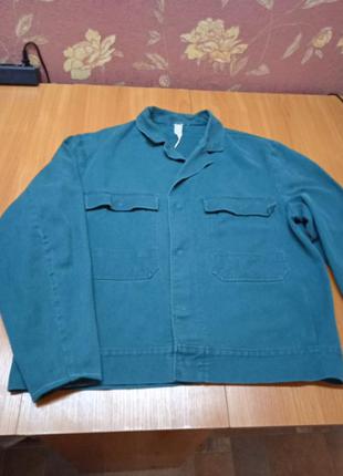 Зеленая мужская куртка роба 52 р2 фото