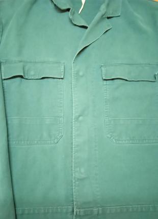 Зеленая мужская куртка роба 52 р3 фото