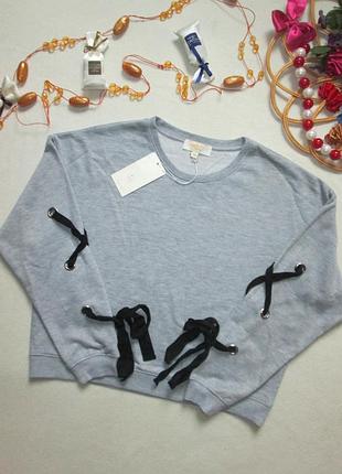 Суперовый свитшот оверсайз серый меланж с переплетами jcl англия 🍁🌹🍁