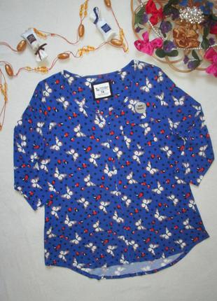 Суперовая натуральная стрейчевая кофта реглан лонгслив принт бабочки рукав 3\4 tu 🍁🌹🍁