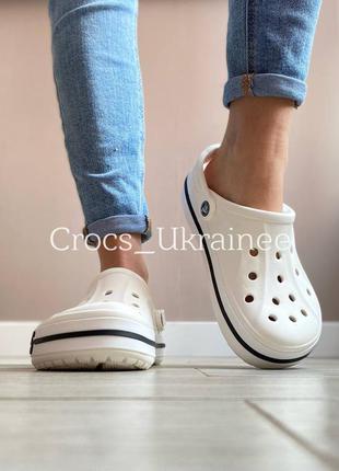 Белые сабо crocs  bayband3 фото