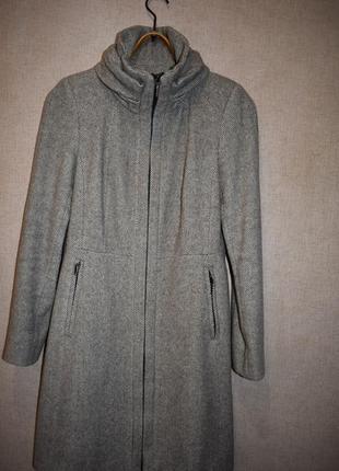 Пальто zara 50%шерсть